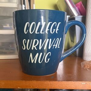 Extra Large Blue College Survival Mug